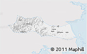 Silver Style 3D Map of Huangyan, single color outside