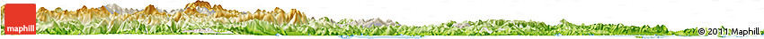 Shaded Relief Horizon Map of Huangyan, physical outside