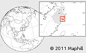 Blank Location Map of Huangyan, highlighted parent region