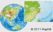 Physical Location Map of Huangyan