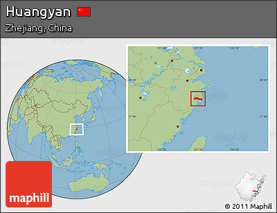 Savanna Style Location Map of Huangyan