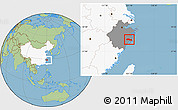 Savanna Style Location Map of Huangyan, highlighted country, highlighted parent region