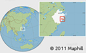 Savanna Style Location Map of Huangyan, highlighted parent region