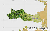 Satellite Map of Huangyan, single color outside