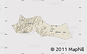 Shaded Relief Map of Huangyan, cropped outside