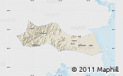 Shaded Relief Map of Huangyan, single color outside