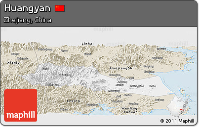 Classic Style Panoramic Map of Huangyan