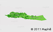 Political Panoramic Map of Huangyan, cropped outside
