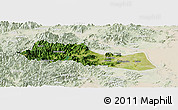Satellite Panoramic Map of Huangyan, lighten