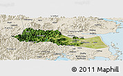 Satellite Panoramic Map of Huangyan, shaded relief outside