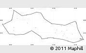 Blank Simple Map of Huangyan, cropped outside, no labels