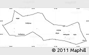 Blank Simple Map of Huangyan, cropped outside