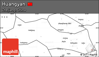 Blank Simple Map of Huangyan