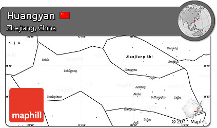 Blank Simple Map of Huangyan