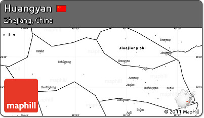 Blank Simple Map of Huangyan