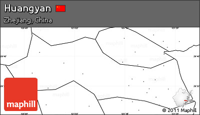 Blank Simple Map of Huangyan, no labels