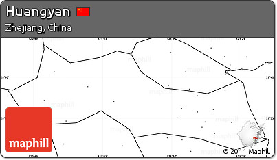 Blank Simple Map of Huangyan, no labels