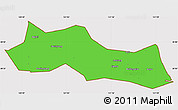 Political Simple Map of Huangyan, cropped outside