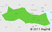 Political Simple Map of Huangyan, single color outside, borders and labels