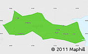 Political Simple Map of Huangyan, single color outside