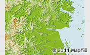 Physical Map of Jiaojiang Shi