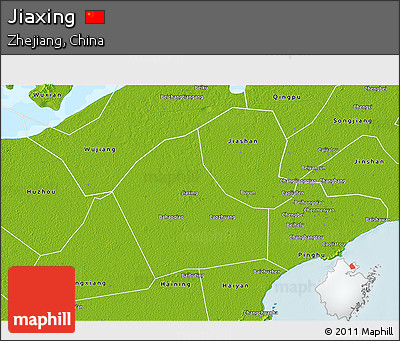 Physical 3D Map of Jiaxing