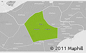 Physical 3D Map of Jiaxing, lighten, desaturated