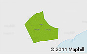 Physical 3D Map of Jiaxing, single color outside