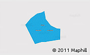 Political 3D Map of Jiaxing, cropped outside