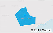 Political 3D Map of Jiaxing, single color outside
