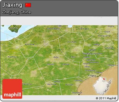 Satellite 3D Map of Jiaxing