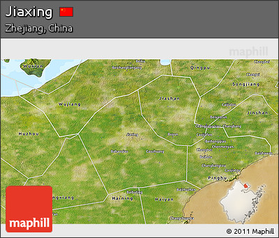 Satellite 3D Map of Jiaxing