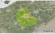 Satellite 3D Map of Jiaxing, semi-desaturated