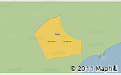 Savanna Style 3D Map of Jiaxing, single color outside