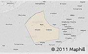 Shaded Relief 3D Map of Jiaxing, desaturated
