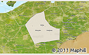 Shaded Relief 3D Map of Jiaxing, satellite outside