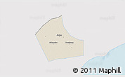 Shaded Relief 3D Map of Jiaxing, single color outside