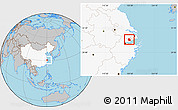 Gray Location Map of Jiaxing, highlighted country