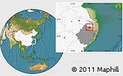 Satellite Location Map of Jiaxing, highlighted country, highlighted parent region