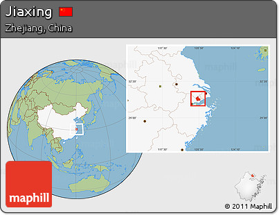 Savanna Style Location Map of Jiaxing, highlighted country