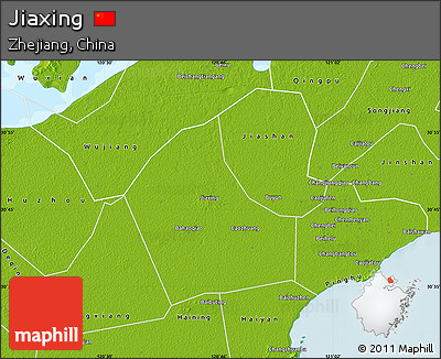 Physical Map of Jiaxing