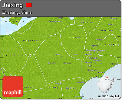 Physical Map of Jiaxing