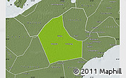Physical Map of Jiaxing, semi-desaturated