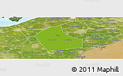 Physical Panoramic Map of Jiaxing, satellite outside