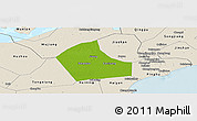 Physical Panoramic Map of Jiaxing, shaded relief outside