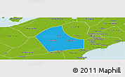 Political Panoramic Map of Jiaxing, physical outside