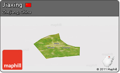Satellite Panoramic Map of Jiaxing, cropped outside