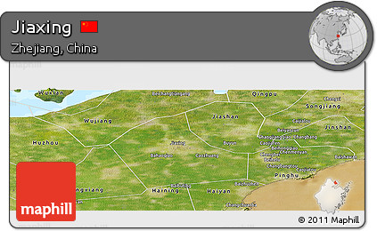 Satellite Panoramic Map of Jiaxing