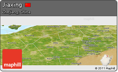Satellite Panoramic Map of Jiaxing