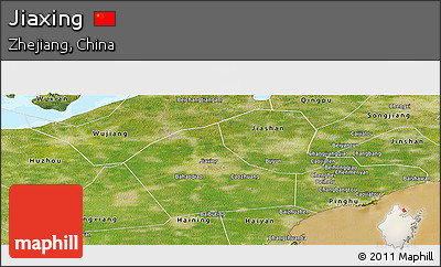 Satellite Panoramic Map of Jiaxing
